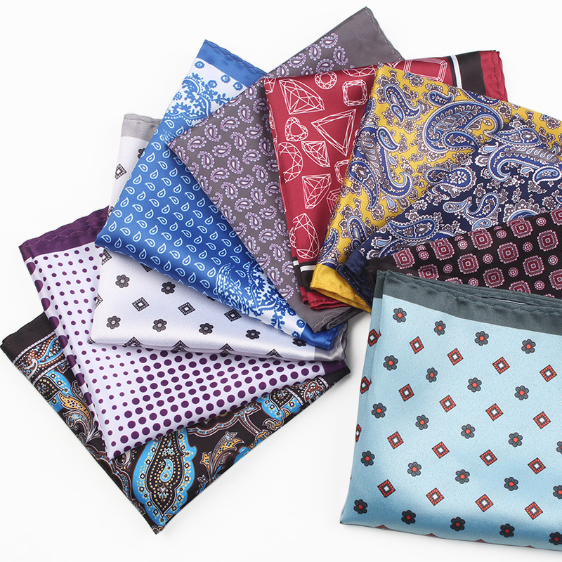 Pocket Square Set - Men's Handkerchief for Paisley Artificial Silk