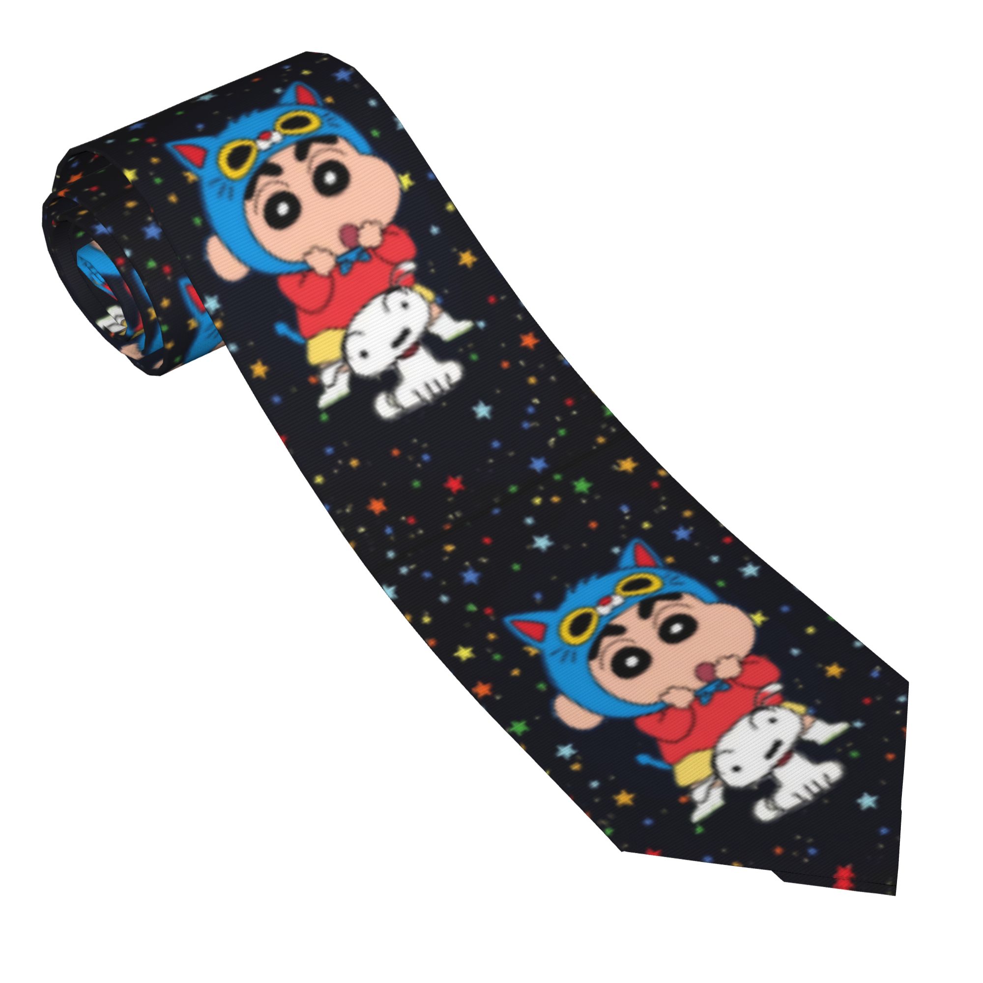 Neckties Shinchans Cat Stars M - Skinny Tie Men 评论和价格