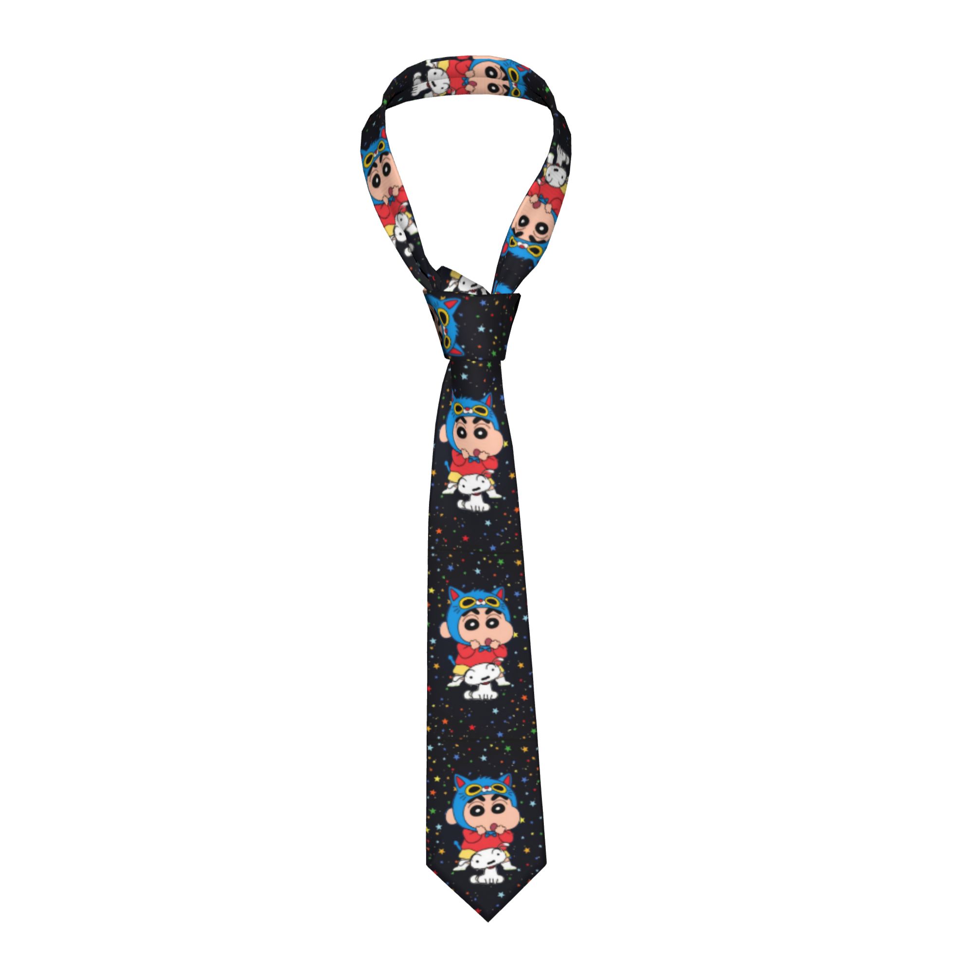 Neckties Shinchans Cat Stars M - Skinny Tie Men 评论和价格