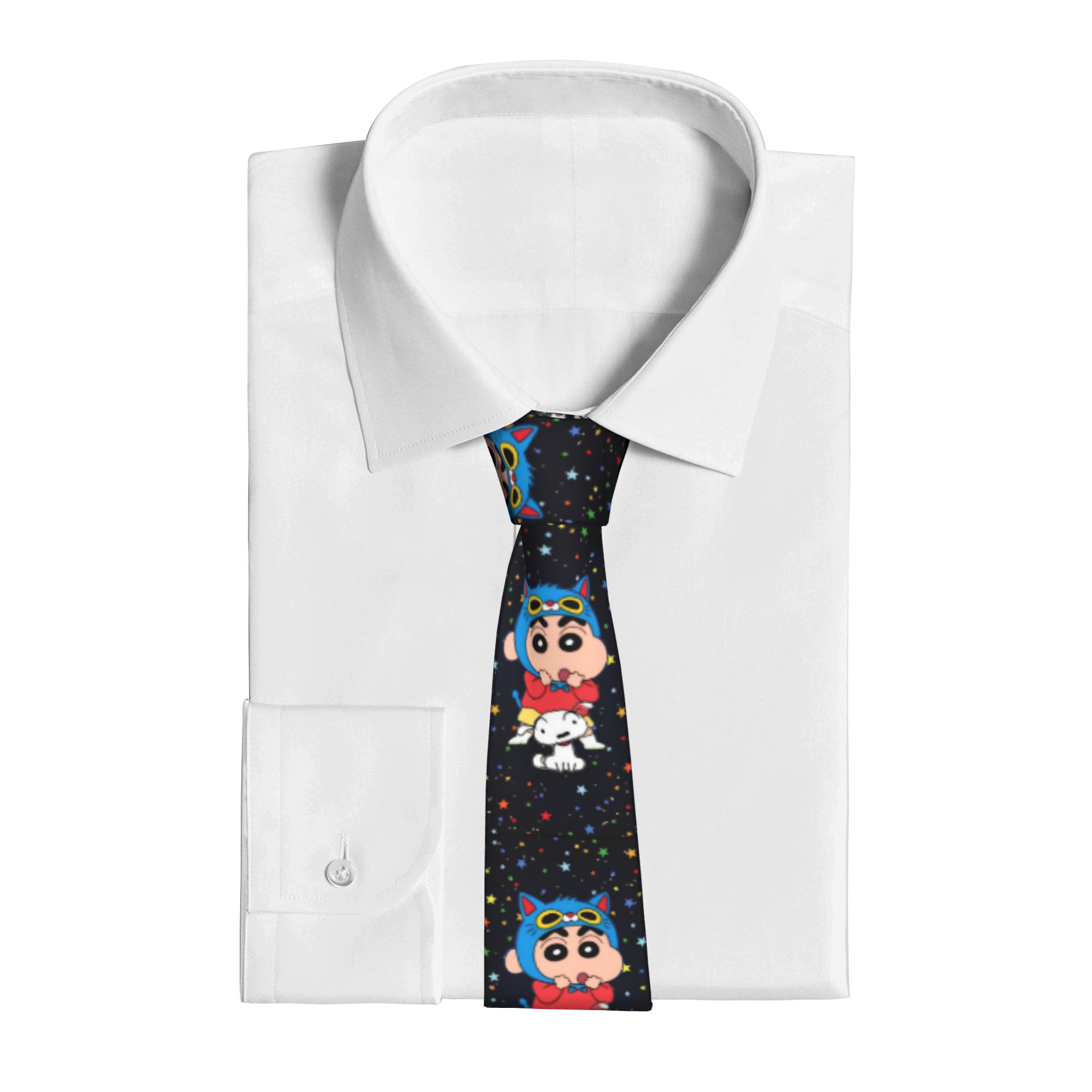 Neckties Shinchans Cat Stars M - Skinny Tie Men 评论和价格