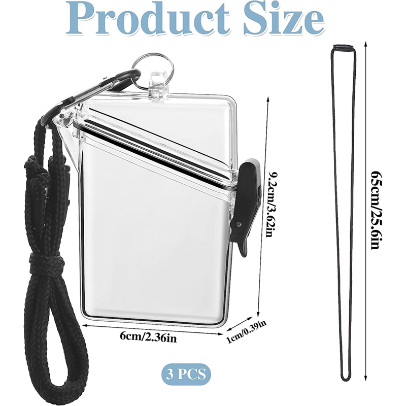 3 Pack Waterproof Id Card Badg - Lanyard Badge Holder 评论和价格