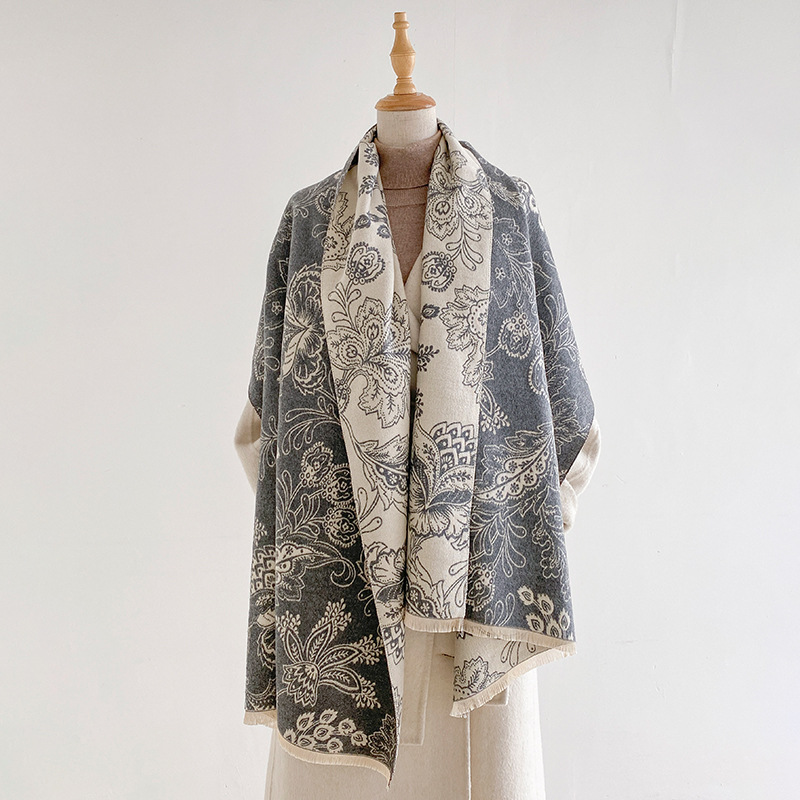 Women Scarf Paisley Floral Dou - Pashmina Wrap Large 评论和价格