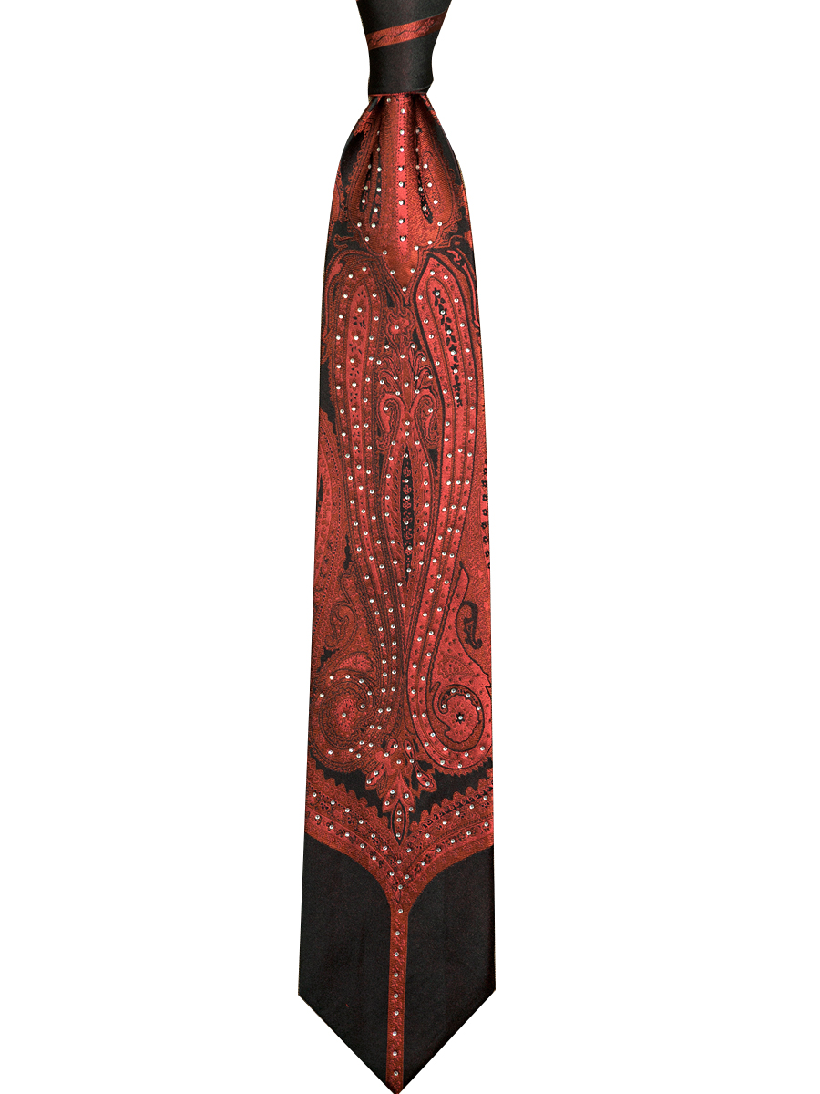 Rhinestone Necktie Abstract Ge - Silk Tie Striped 评论和价格